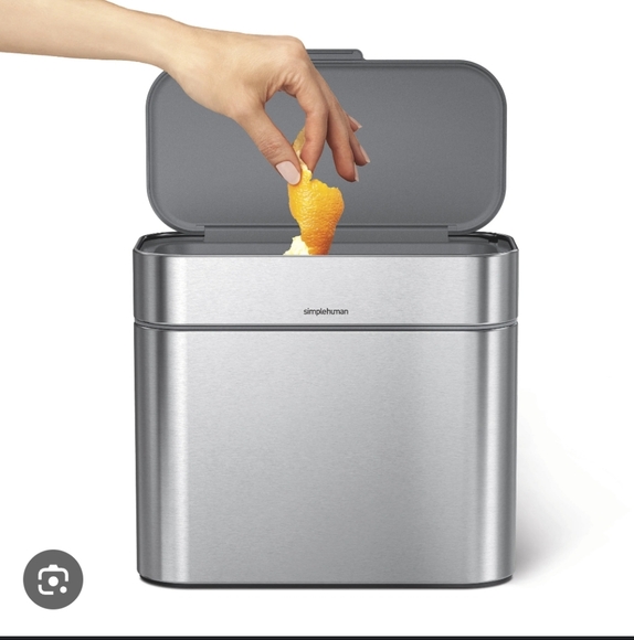 New Simplehuman Compost Caddy Detachable Countertop Trash Bin - Picture 1 of 4